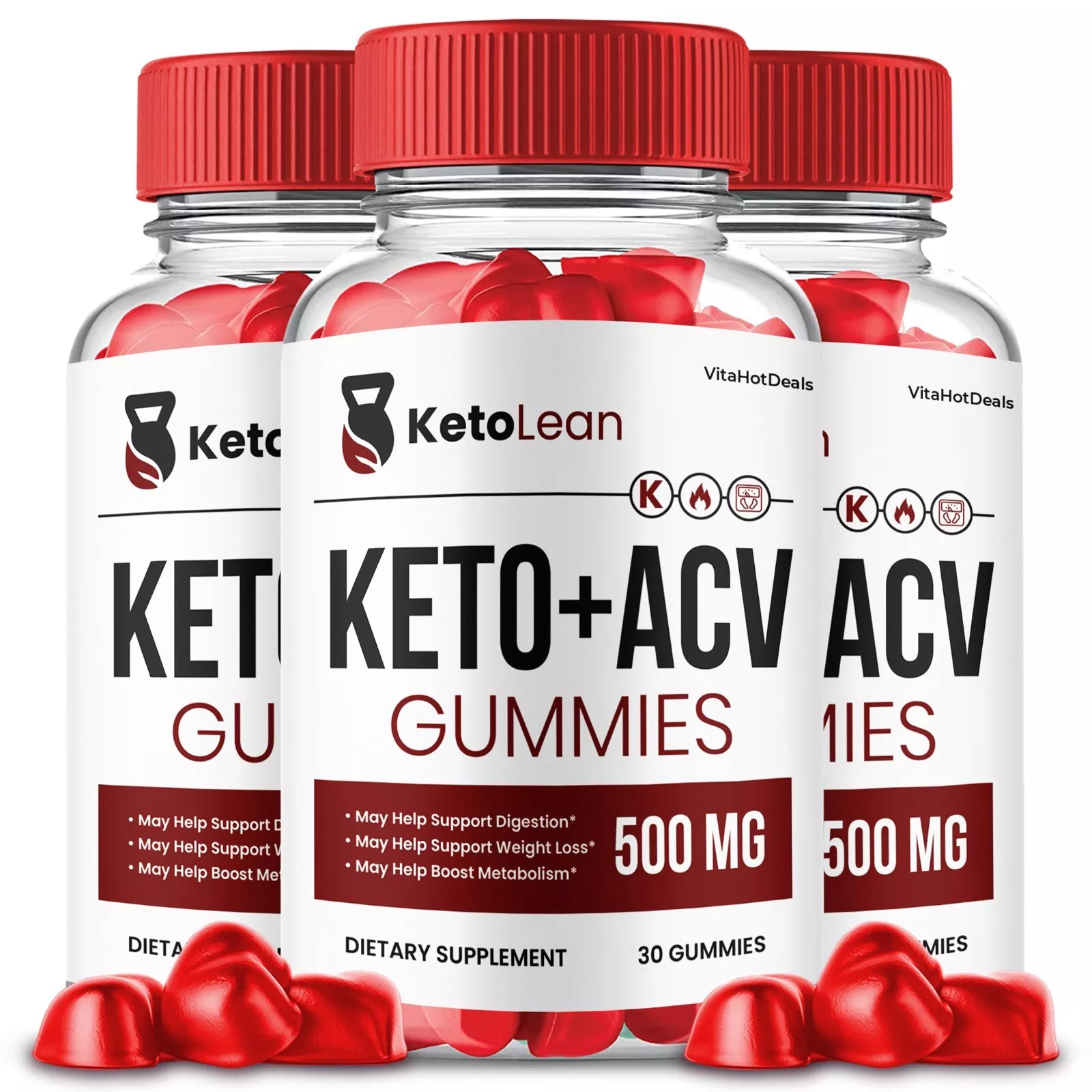 Keto Lean ACV Gummies, Apple Cider Vinegar, Max Strength Formula (3 Pack) - $91.34