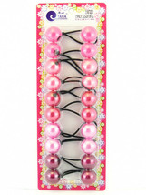 Tara Twinbead Bubble Ponytail Elastics - Pearl Pink - 10 Pcs (09279) - £6.24 GBP+