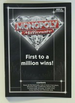 Monopoly Millionaire board Game Replacement Parts Pieces Instruction Manual Only - $4.94