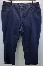 L) Croft and Barrow Woman Classic Fit Stretch Capri Denim Blue Jean Pant... - $14.84