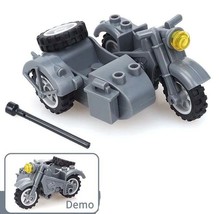 Building Block German WW2 Motorcycle Bike for Minifigure US Toy Minifigure Custo - $9.48