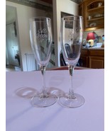 Crystal Wine Wedding Glasses (Pair) Bride And Groom By Jamie Lynn - $31.83 CAD
