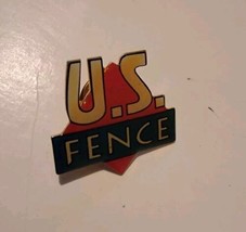 Vintage Enamel Pin Pinback U.S. Fence  - $10.78