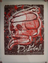 Disturbed Poster Silkscreen Hollywood Palladium January 29 2009 Mint - $315.18 CAD