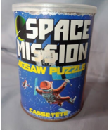 Space Mission Jigsaw Puzzle in a Can 1975 Casse-tete 200 pc Vintage - £15.54 GBP