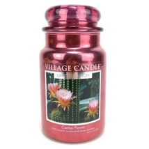 Village Candle Large Glass Jar Scented Candle Cactus Flower (26oz) Limited Ed. - £46.51 GBP