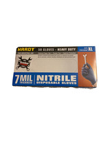Hardy Nitrile Gloves 7 mil Strong 50 pcs - Size XL Powder Free - £19.27 GBP