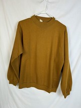 Vintage Creslan Acrylic Crewneck Brown Pullover Sweatshirt Large USA 60s... - $39.99