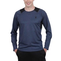 Spyder Active Crew Neck Long Sleeve Shirt Blue /Black Men’s Sz XL NWT - $307.63 MXN