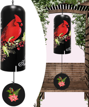 Gifts for Women Mom, Cardinal Wind Chimes for outside Deep Tone Cardinal Decor W - £29.38 GBP
