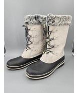 Khombu Boots Womens 11 M Emily Mid Shearling Winter Snow Duck Boot White... - $15.68