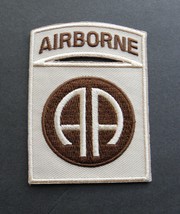 ARMY 82ND AIRBORNE DIVISION EMBROIDERED DESERT PATCH 2.25 x 3.1 INCHES - £4.57 GBP