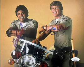 Erik Estrada &amp; Larry Wilcox dual signed CHiPs California Highway Patrol 8X10 Pho - £55.11 GBP