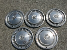 Lot of 5genuine 1962 1963 Ford Fairlane 14 inch hubcaps wheel covers blemished - £47.59 GBP