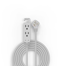 Staples 8&#39; Extension Cord 3-Outlet with Safety Covers Gray (22131) 398820 - £14.88 GBP