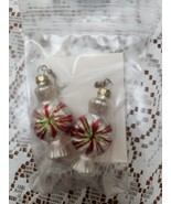 3&quot; Peppermint Candy Pierced Earrings.  Very Colorful &amp; Cute.  Unbranded - $29.54 CAD
