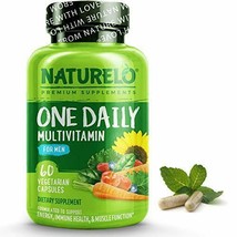 NATURELO One Daily Multivitamin for Men -with Vitamins &amp; Minerals +Organic Foods - £28.35 GBP