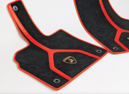 Lamborghini Huracan  Alcantara/Eco Leather Floor Mats Black/Red - £703.25 GBP