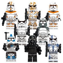 8pcs Star Wars Stormtrooper Commander Wolfpack Fives Waxer and Boil Minifigures - £15.17 GBP