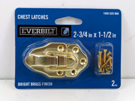 Everbilt 2-3/4 in. x 1-1/2 in. Bright Brass Finish Chest Latches (Pack of 2) - £5.53 GBP