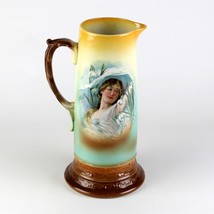 Laughlin Art China Showgirl Stein Ewer, Antique 1902 Art Deco Ladies Tan... - £230.64 GBP