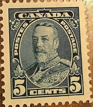 Canada Stamp 5 Cents George V Blue - £3.95 GBP