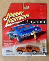 Johnny Lightning Pontiac GTO 1969 Custom Tiger Stripe Orange Diecast 1/64 - £12.76 GBP