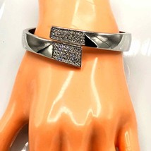 Nwt~Lia Sofia Silver And Rhinestone Bracelet~Extremly Beautiful! - £19.78 GBP