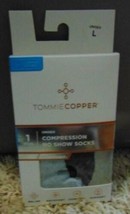 Womens Compression Socks Tommy Copper Black Performance Athletic No Show-sz L - £6.27 GBP