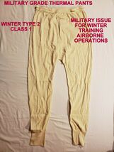 NWOT MEN'S MILITARY TYPE 1 CLASS 1 COLD WEATHER CREME THERMAL DRAWERS ME... - $17.03