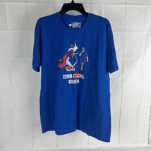 Chive Tees Men&#39;s XL T-Shirt Zero F*cks Given John Daly Golf Blue Patriotic Flag - £20.77 GBP