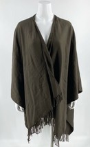 Charter Club Poncho Wrap Sweater One Size Chocolate Brown Fringe Womens - $29.70