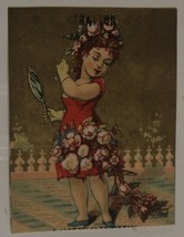 Ashworth&#39;s Victorian Trade Card XX 6 Cord Cotton 1800&#39;a Woman in dress VTC 2 - £4.66 GBP