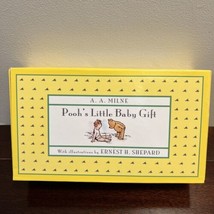Classic Pooh Baby Keepsake Box Gift Set Gund Rattle Book Keepsake Box Vtg New - £17.13 GBP