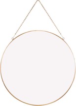 Dahey Hanging Circle Mirror Wall Decor Small Gold Round Mirror With, Gold. - £29.76 GBP