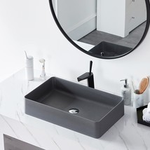Cpingao Bathroom Vessel Sink In Quartz Stone With Chrome Pop Up Drain. - £241.17 GBP