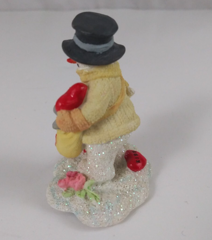 Russ Ice Sculptures Cute as a Button #21142 Mini Collectible Snowman Figurine Item image 4