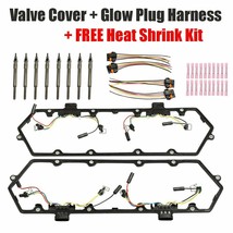 Fit 94-97 Ford 7.3L Powerstroke Diesel Valve Cover Gaskets Harness + Glow Plug - £68.71 GBP