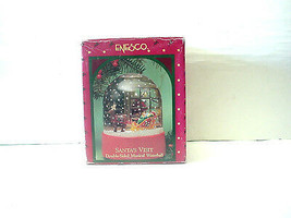 Enesco Santa&#39;s Visit Double Sided Musical Christmas Snow Globe - £8.12 GBP