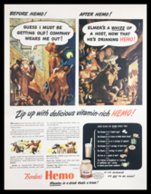 1945 Borden's Hemo Vitamins Vintage Print Ad - $14.20