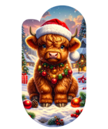 Winter Christmas Cow Paperclip Design Clipart 120PNG Digital Download Bu... - €2,91 EUR