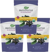 Nature&#39;s Way Organic Sambucus Zinc Lozenges - with Elderberry &amp; Vitamin C - Vega - £29.56 GBP
