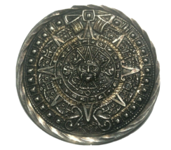 Aztec Calendar Pin Sterling Silver .925 #1 - £233.53 GBP