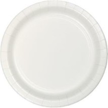 White 9&quot; Paper Plates 24 Per Pack White Tableware Suppies Party Decorations - £8.78 GBP