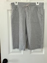 Womens Danskin Now Cotton Nylon Blend Gray Skimmer Hiking Capri Pants M 8-10 - £5.05 GBP