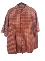Woolrich Button Down Shirt XL Mens Short Sleeve Red Blue Plaid Pocket Ca... - £14.99 GBP