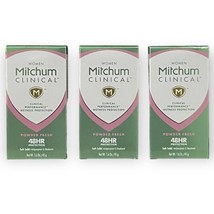 Mitchum Women Clinical Anti-Perspirant &amp; Deodorant Solid Powder Fresh Lot Of 3 - £50.50 GBP