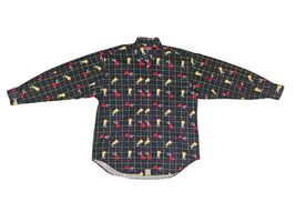 Vintage Pivot Rules Golf Shirt Mens Large RARE Button Down Plaid Golf Bags - $23.52