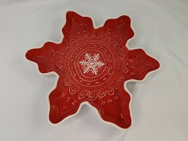 Hallmark Christmas Snowflake Candy Dish 10 Inch  - $11.95