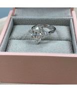 Igi 4.04 Carats (3.08CT) Labo Grown Poire Brillant Cut Diamond Ring 14k or Blanc - $1,987.06 - $2,018.87